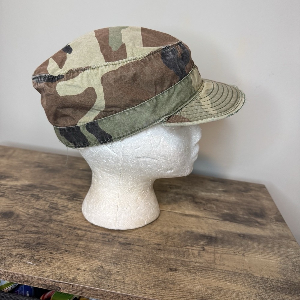 US Military Woodland Camo BDU Patrol Cap Hat 7 3/8 Propper 1989 DLA Contract - Picture 4 of 12